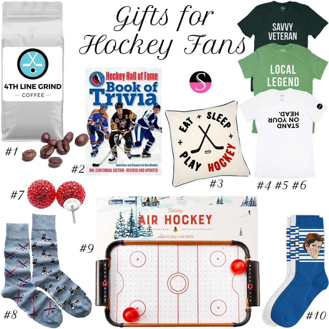 Gift Guide for Hockey Fans | Gifts for the Hockey Fan | Hockey Gifts | Hockey Fan | Sports Fan Gifts | Holiday Gifts | Stocking Stuffers